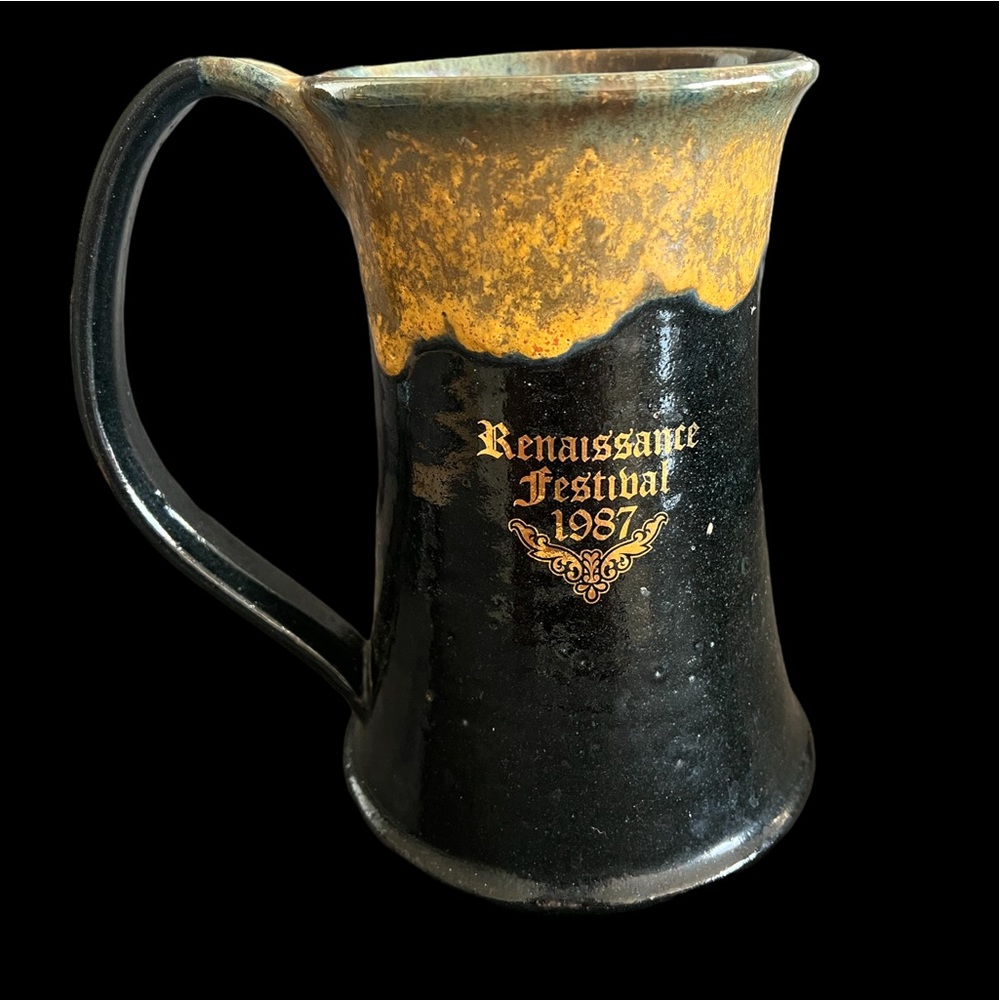 Vintage Renaissance Festival 1987 Beer Mug/Stein 8" tall.